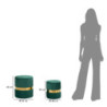 Puff Con Contenitore Sheffild Verde Set 2 Pz cm ø 37x42-28x35