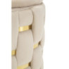 Puff Con Contenitore Shanty Crema Set 2 Pz cm ø 37x42-28x35