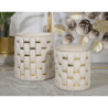 Puff Con Contenitore Shanty Crema Set 2 Pz cm ø 37x42-28x35