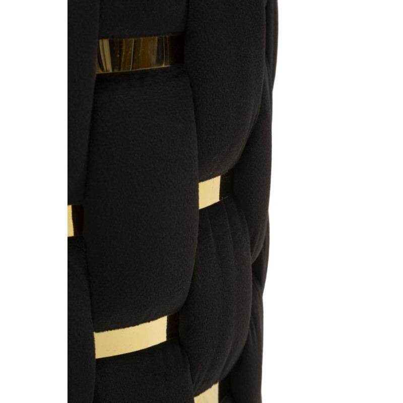 Puff Con Contenitore Shanty Nero Set 2 Pz cm ø 37x42-28x35