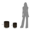 Puff Con Contenitore Shanty Nero Set 2 Pz cm ø 37x42-28x35