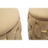 Puff Con Contenitore Shanty Oro Set 2 Pz cm ø 37x42-28x35