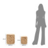 Puff Con Contenitore Shanty Oro Set 2 Pz cm ø 37x42-28x35