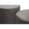 Panca Con Contenitore E Sgabelli Shopy Grigia Set 3 Pz cm 80x37x42-29x35