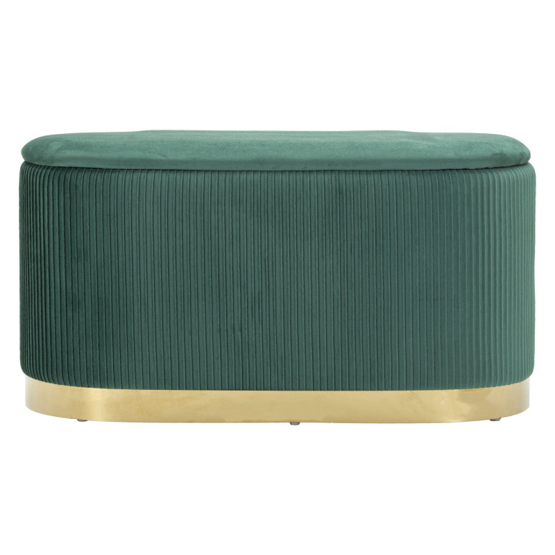 Panca Con Contenitore E Sgabelli Shopy Verde Set 3 Pz cm 80x37x42-29x35
