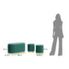 Panca Con Contenitore E Sgabelli Shopy Verde Set 3 Pz cm 80x37x42-29x35