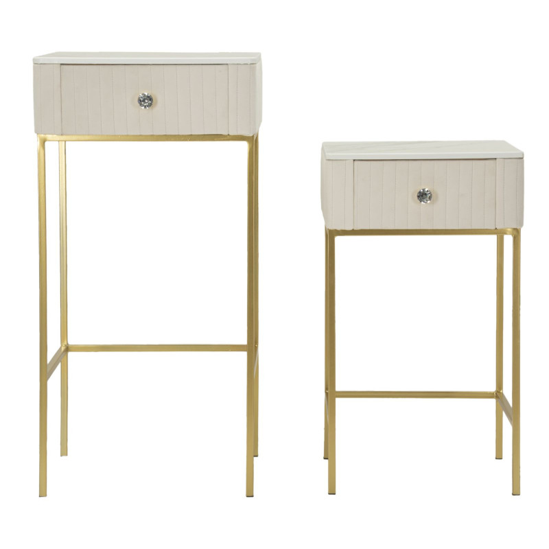 Tavolinetti Alti Wedding Quadrati Set 2 Pz cm ø 45x90-40x70