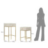 Tavolinetti Alti Wedding Quadrati Set 2 Pz cm ø 45x90-40x70