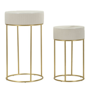 Tavolinetti Alti Wedding Rotondi Set 2 Pz cm ø 50x90-40x70
