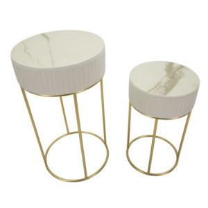 Zoom Tavolinetti Alti Wedding Rotondi Set 2 Pz cm ø 50x90-40x70