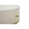 Comodino/toletta Con Puff Vellit Crema cm ø 52x70 - ø 36x39