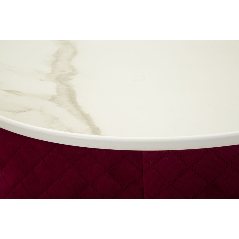 Comodino/toletta Con Puff Vellit Rosso cm ø 52x70 - ø 36x39