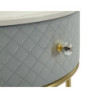 Comodino/toletta Con Puff Vellit Celeste cm ø 52x70 - ø 36x39