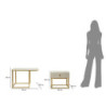 Tavoli Da Caffe' Beauty Coppia cm 70x70x48-50x50x43,5