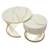 Tavoli Da Caffe' Votix Coppia cm ø 70x48-50x43,5