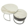 Tavoli Da Caffe' Greys Coppia cm ø 70x45-50x40