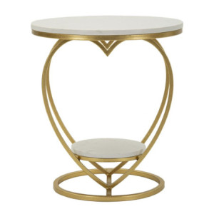 Tavolinetto Heart Oro cm ø 40x45,5