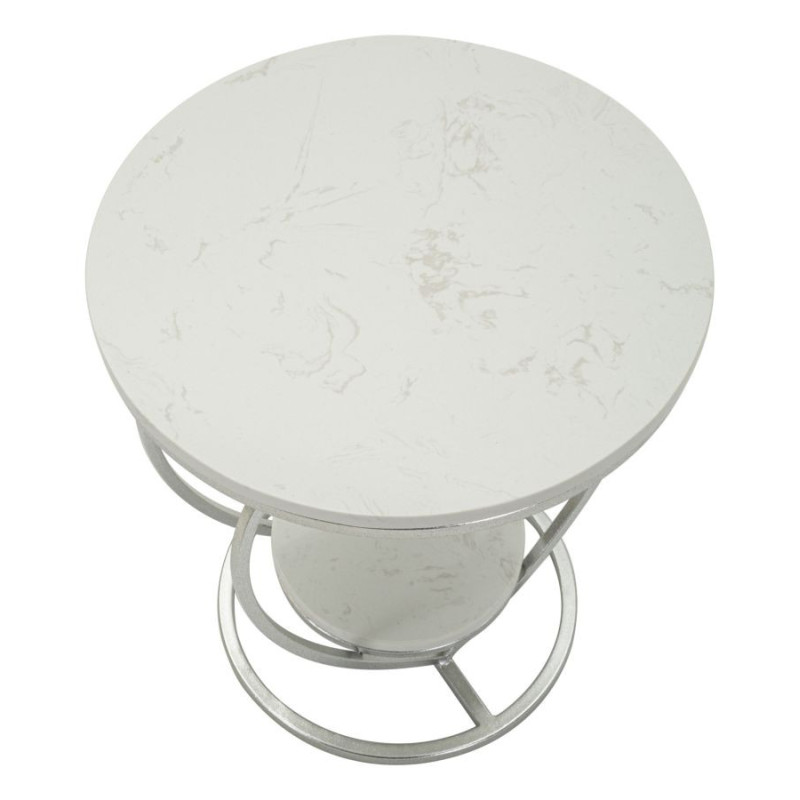 Tavolinetto Heart Argento cm ø 40x45,5