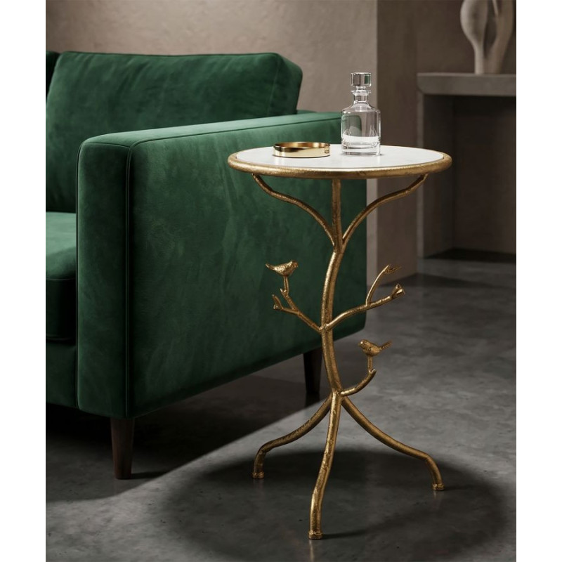 Tavolinetto Birds Marble cm ø 38x60