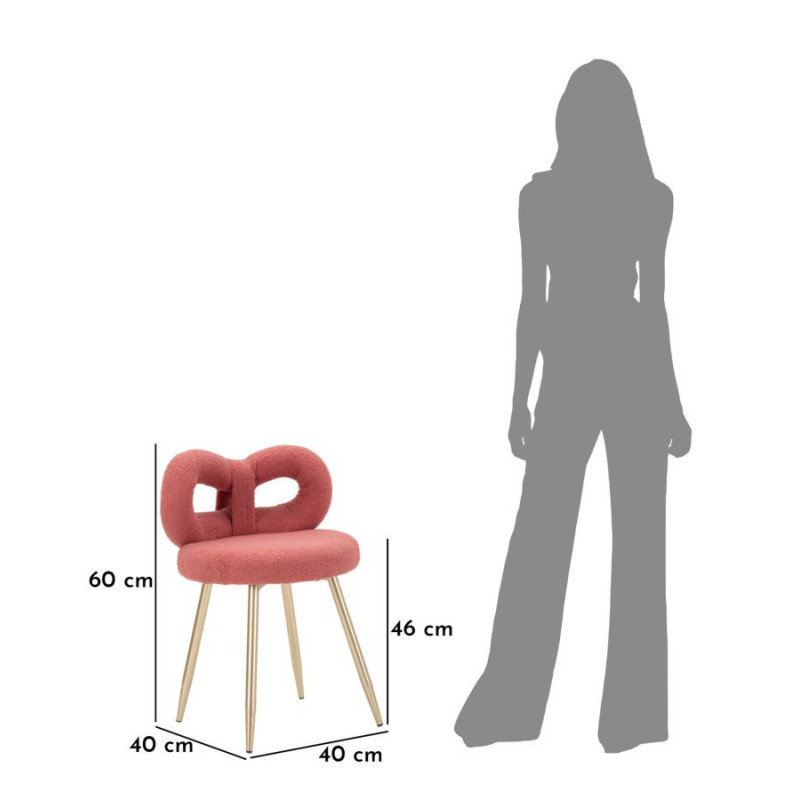 Sedia Mini Ilary Rosa cm ø 40x67 (altezza Seduta cm 46)