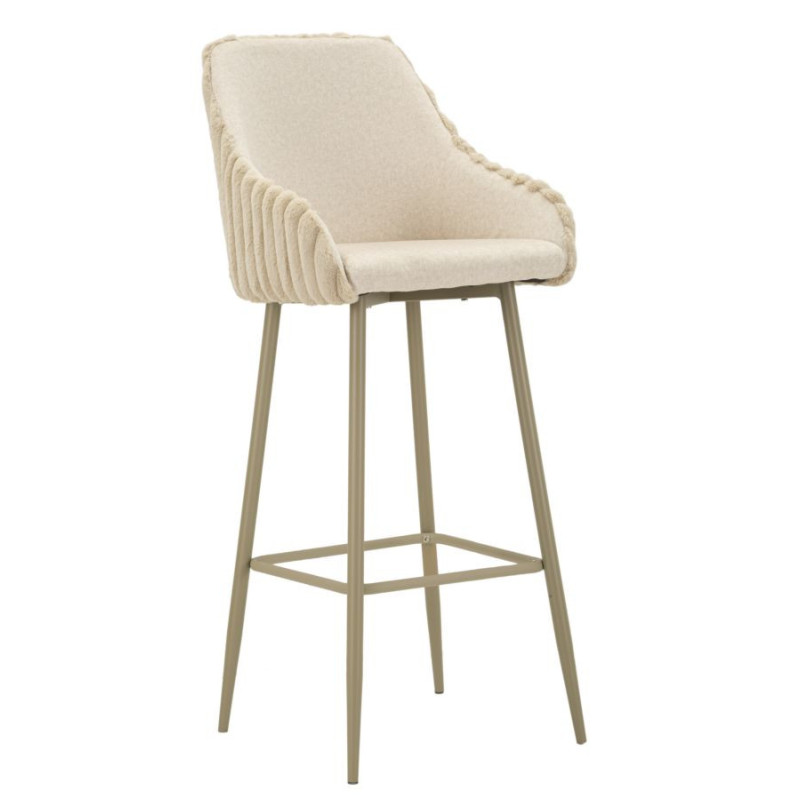 Sgabello Bar Alaska -a- Crema Set 2 Pz cm 52x46x111 (altezza Seduta cm 78)