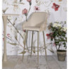 Sgabello Bar Alaska -a- Crema Set 2 Pz cm 52x46x111 (altezza Seduta cm 78)