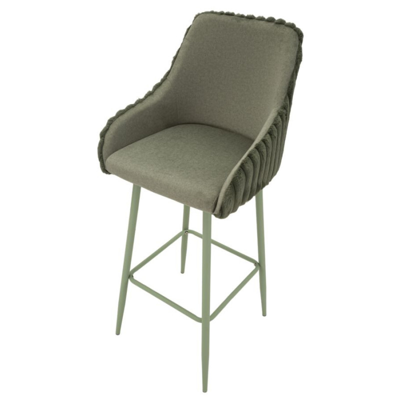 Sgabello Bar Alaska -a- Verde Set 2 Pz cm 52x46x111 (altezza Seduta cm 78)