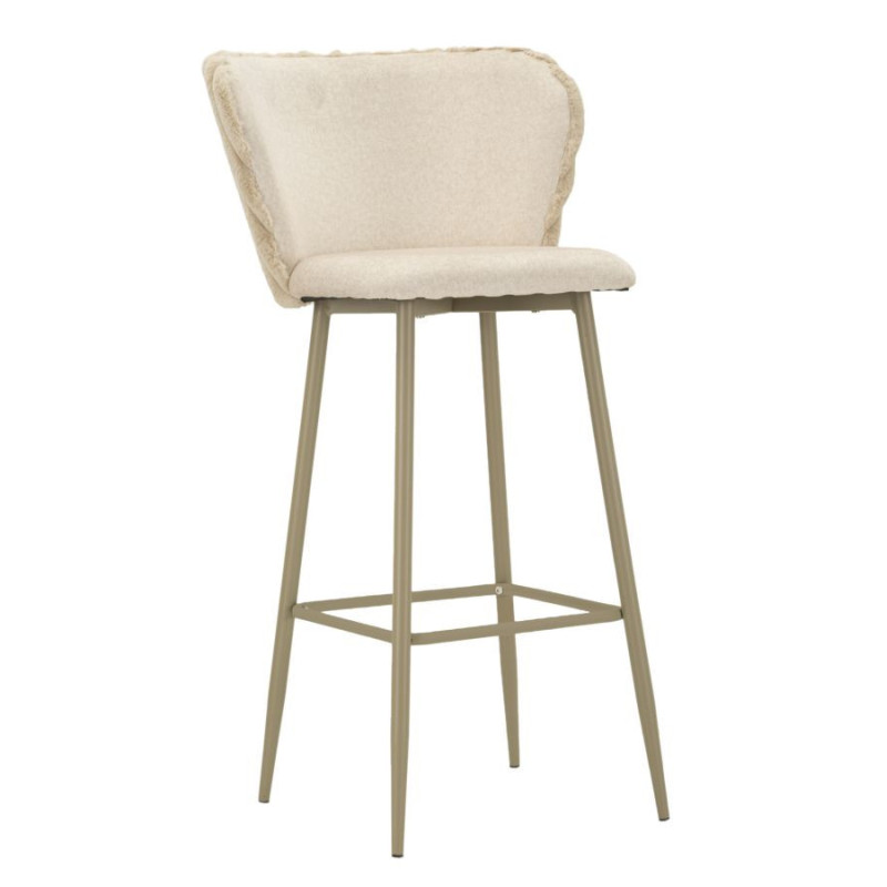 Sgabello Bar Alaska -b- Crema Set 2 Pz cm 55x58x106 (altezza Seduta cm 77)