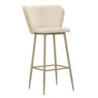 Sgabello Bar Alaska -b- Crema Set 2 Pz cm 55x58x106 (altezza Seduta cm 77)