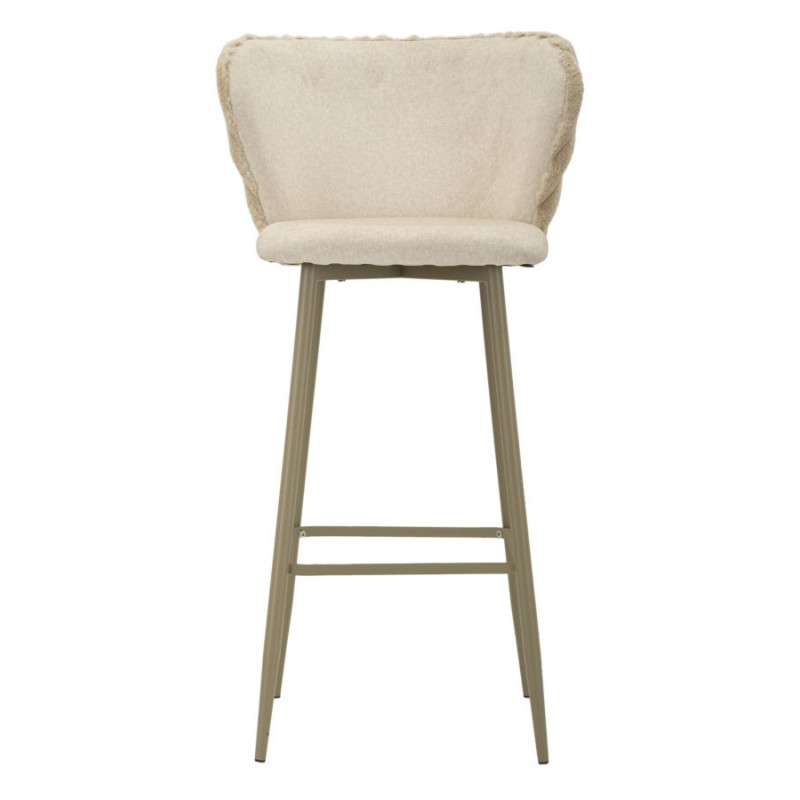 Sgabello Bar Alaska -b- Crema Set 2 Pz cm 55x58x106 (altezza Seduta cm 77)