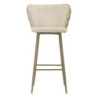 Sgabello Bar Alaska -b- Crema Set 2 Pz cm 55x58x106 (altezza Seduta cm 77)