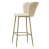 Sgabello Bar Alaska -b- Crema Set 2 Pz cm 55x58x106 (altezza Seduta cm 77)