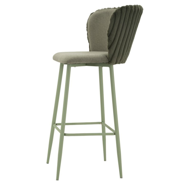 Sgabello Bar Alaska -b- Verde Set 2 Pz cm 55x58x106 (altezza Seduta cm 77)