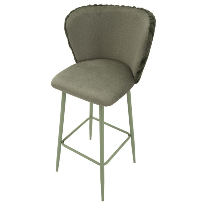 Sgabello Bar Alaska -b- Verde Set 2 Pz cm 55x58x106 (altezza Seduta cm 77)