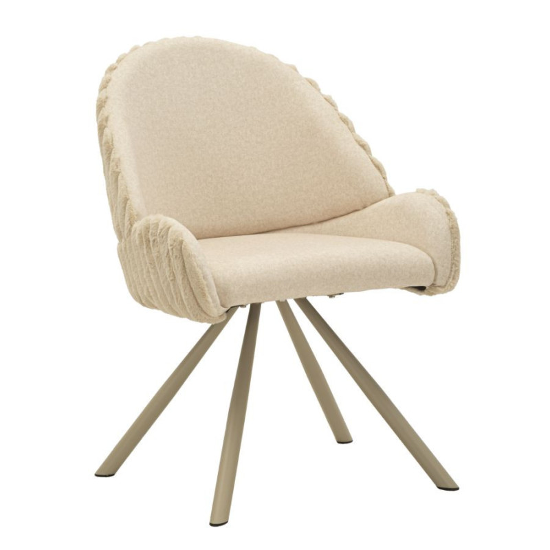 Sedia Stoccolma -a-crema Set 2 Pz cm 58x53x85