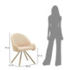 Sedia Stoccolma -a-crema Set 2 Pz cm 58x53x85