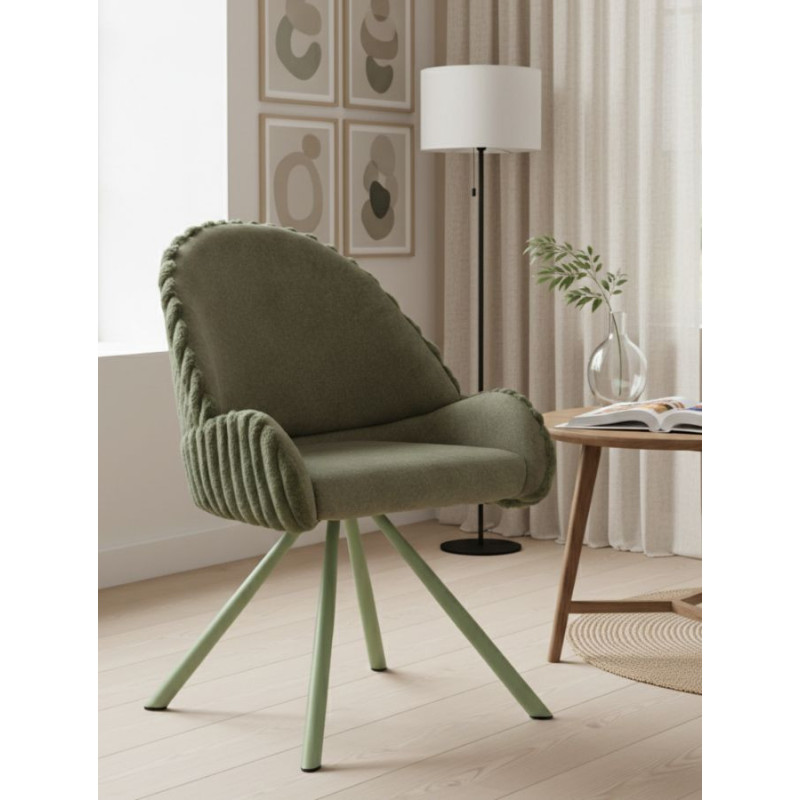 Sedia Stoccolma -a- Verde Set 2 Pz cm 58x53x85