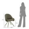 Sedia Stoccolma -a- Verde Set 2 Pz cm 58x53x85