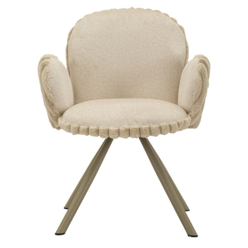 Sedia Stoccolma -b-crema Set 2 Pz cm 64x68x83 (altezza Seduta cm 45)