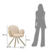 Sedia Stoccolma -b-crema Set 2 Pz cm 64x68x83 (altezza Seduta cm 45)