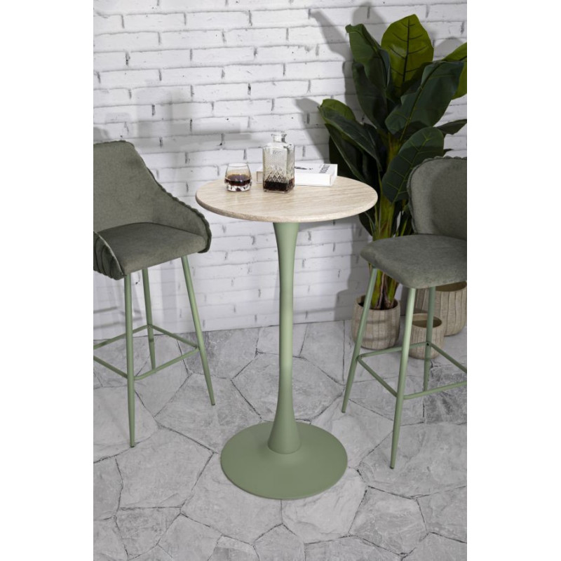 Tavolo Bar Alaska Verde cm ø 60x106