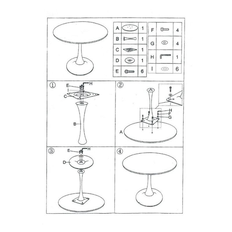 Tavolo Da Pranzo Stoccolma Crema cm ø 120x76