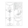 Tavolo Da Pranzo Stoccolma Crema cm ø 120x76