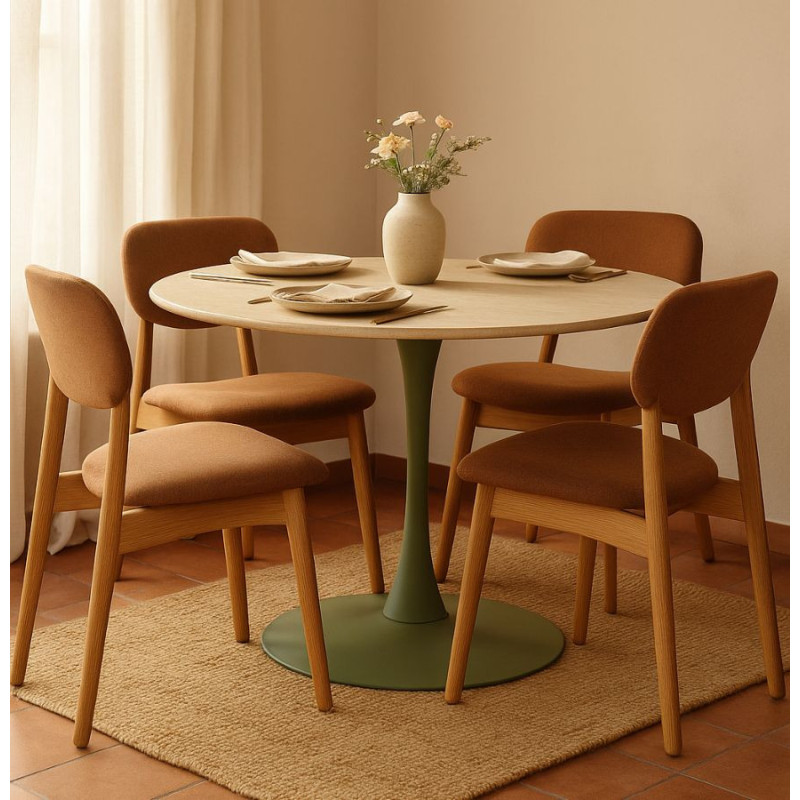 Tavolo Da Pranzo Stoccolma Verde cm ø 120x76