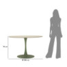 Tavolo Da Pranzo Stoccolma Verde cm ø 120x76