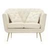Divanetto Budapest Crema Con Cuscini cm 130x83x91