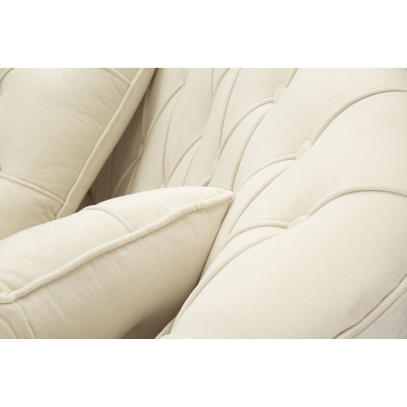 Divanetto Budapest Crema Con Cuscini cm 130x83x91