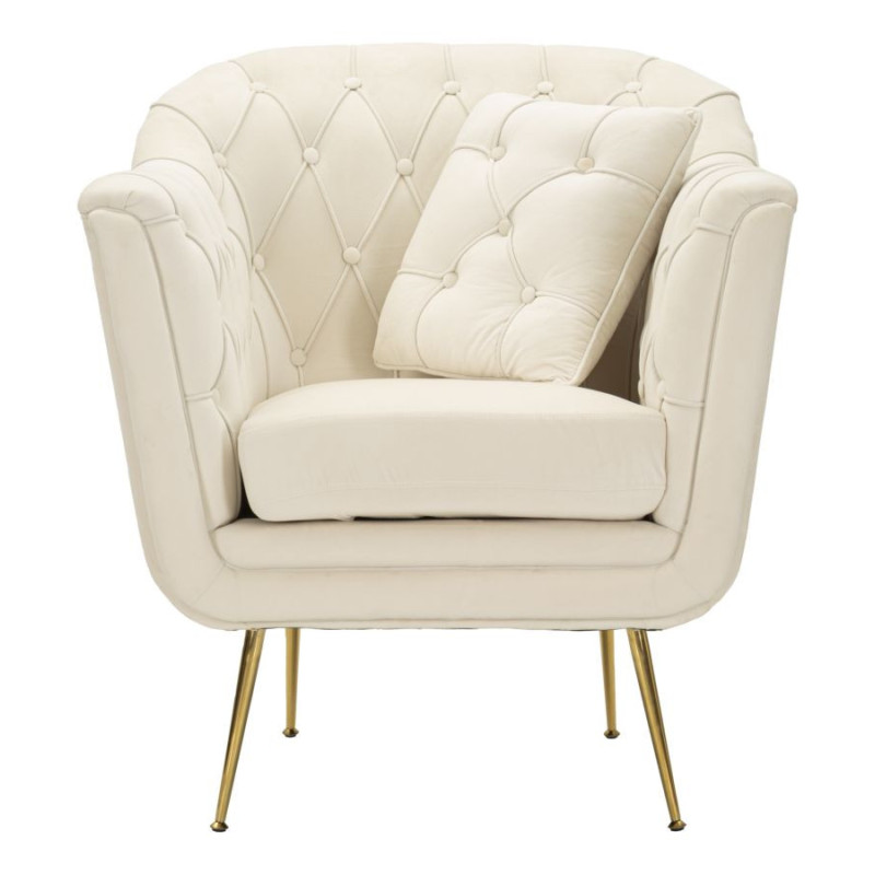 Poltrona Budapest Crema Con Cuscino cm 88x83x91