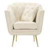 Poltrona Budapest Crema Con Cuscino cm 88x83x91