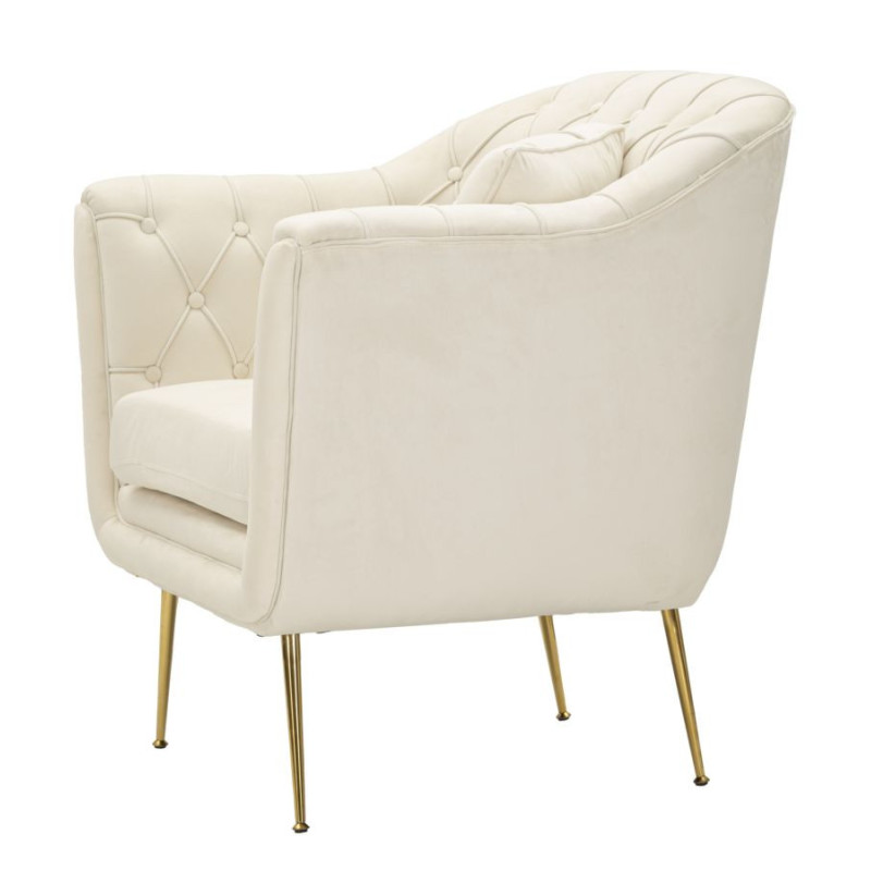 Poltrona Budapest Crema Con Cuscino cm 88x83x91